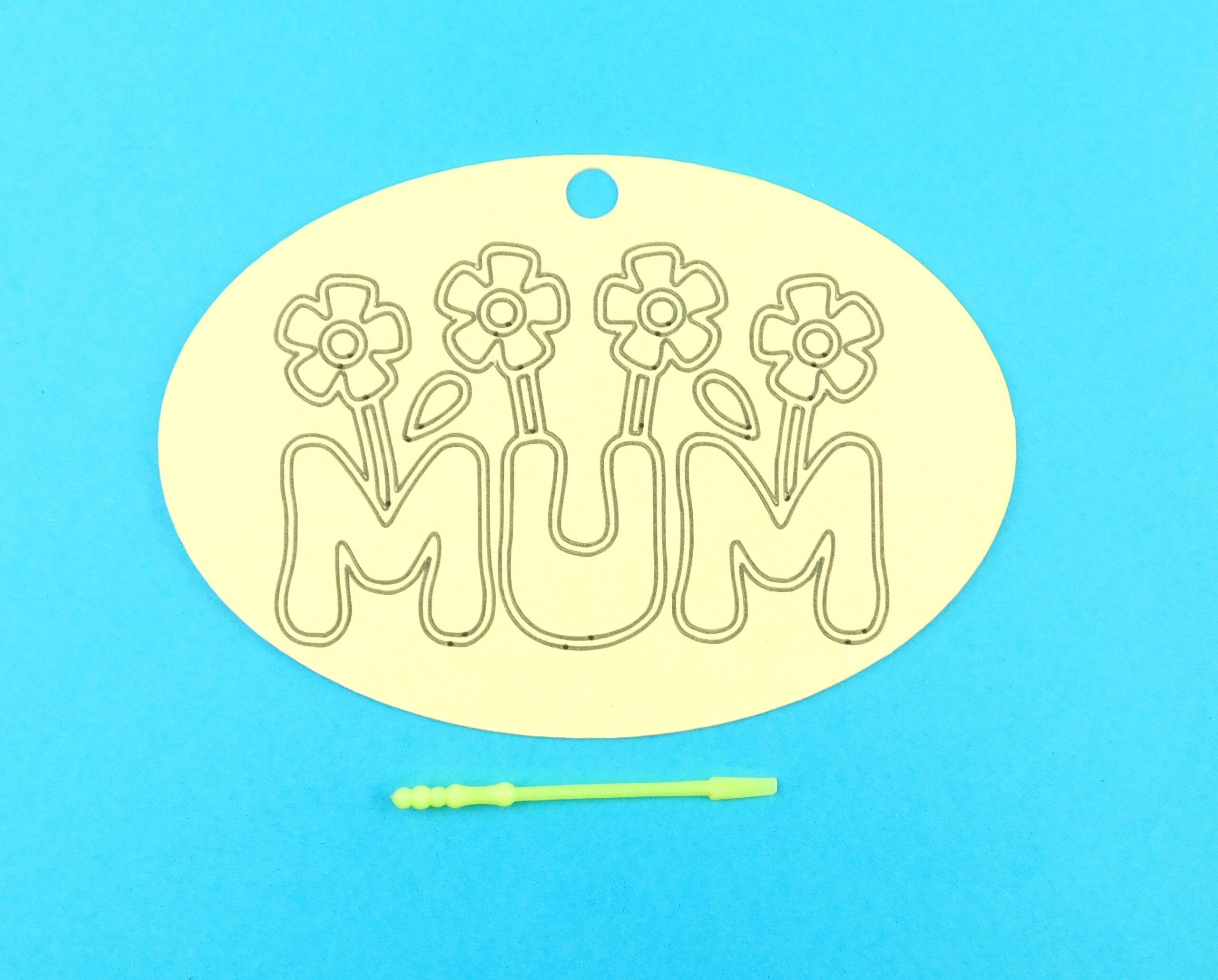 Oval Mum Flowers Sand Art Kit. - Image 6