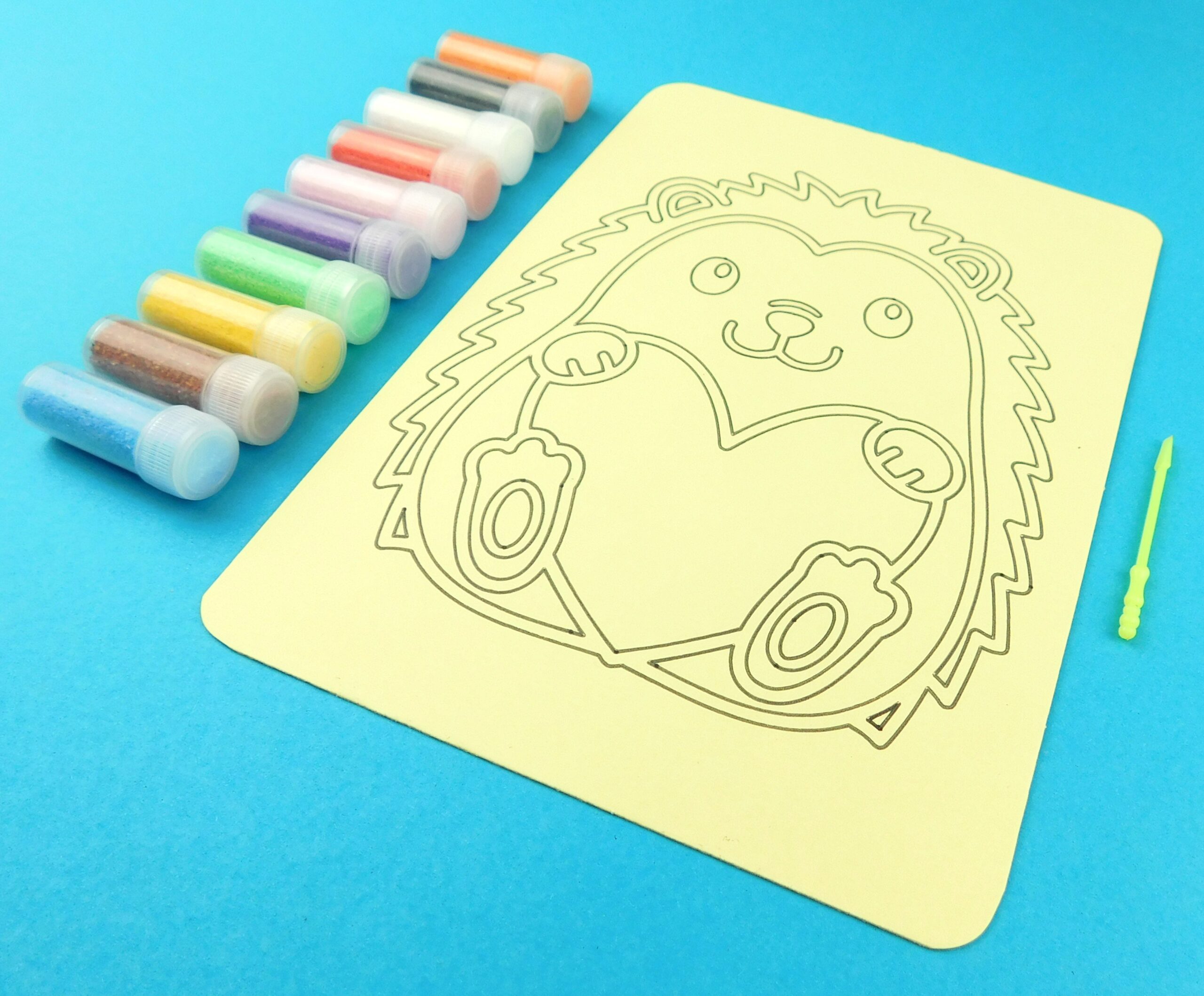 A5 Hedgehog Sand Art Kit - Image 5