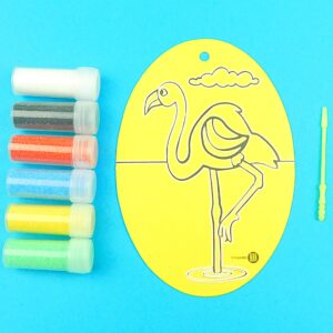 Oval Flamingo Sand Art Kit.
