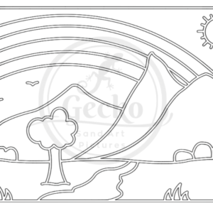 A4 Rainbow Mountain Scene Sand Art Kit