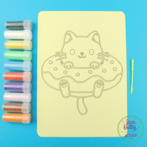 A5 Donut Cat Sand Art Kit