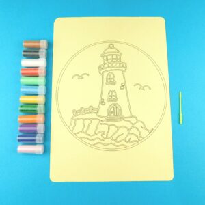 A4 Rocky Lighthouse Sand Art Kit