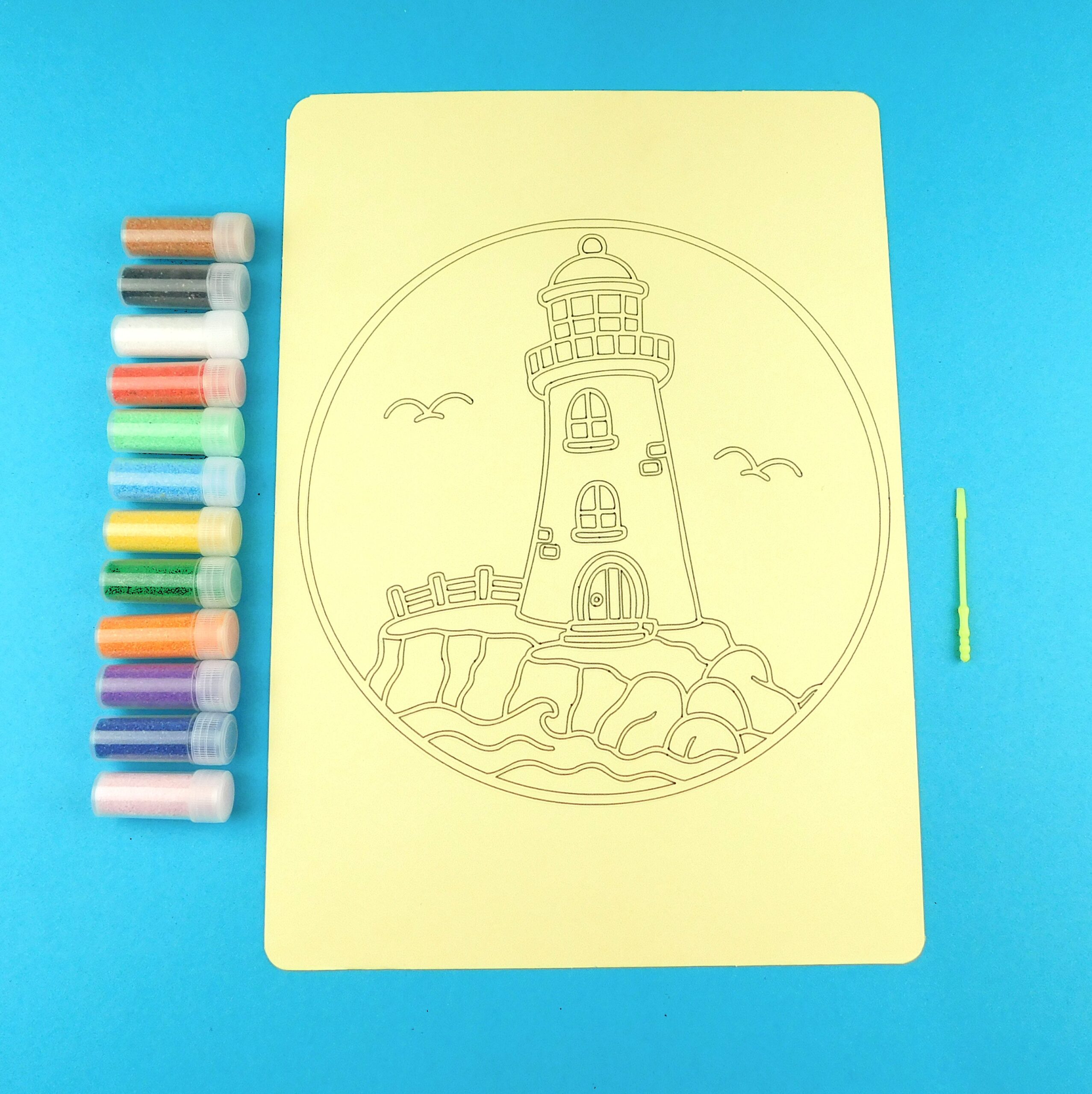 A4 Rocky Lighthouse Sand Art Kit