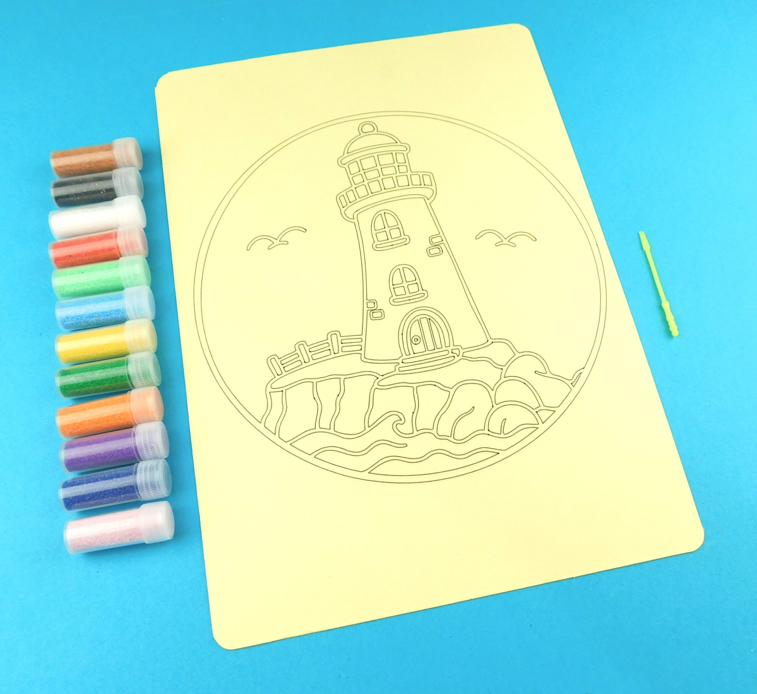 A4 Rocky Lighthouse Sand Art Kit - Image 2