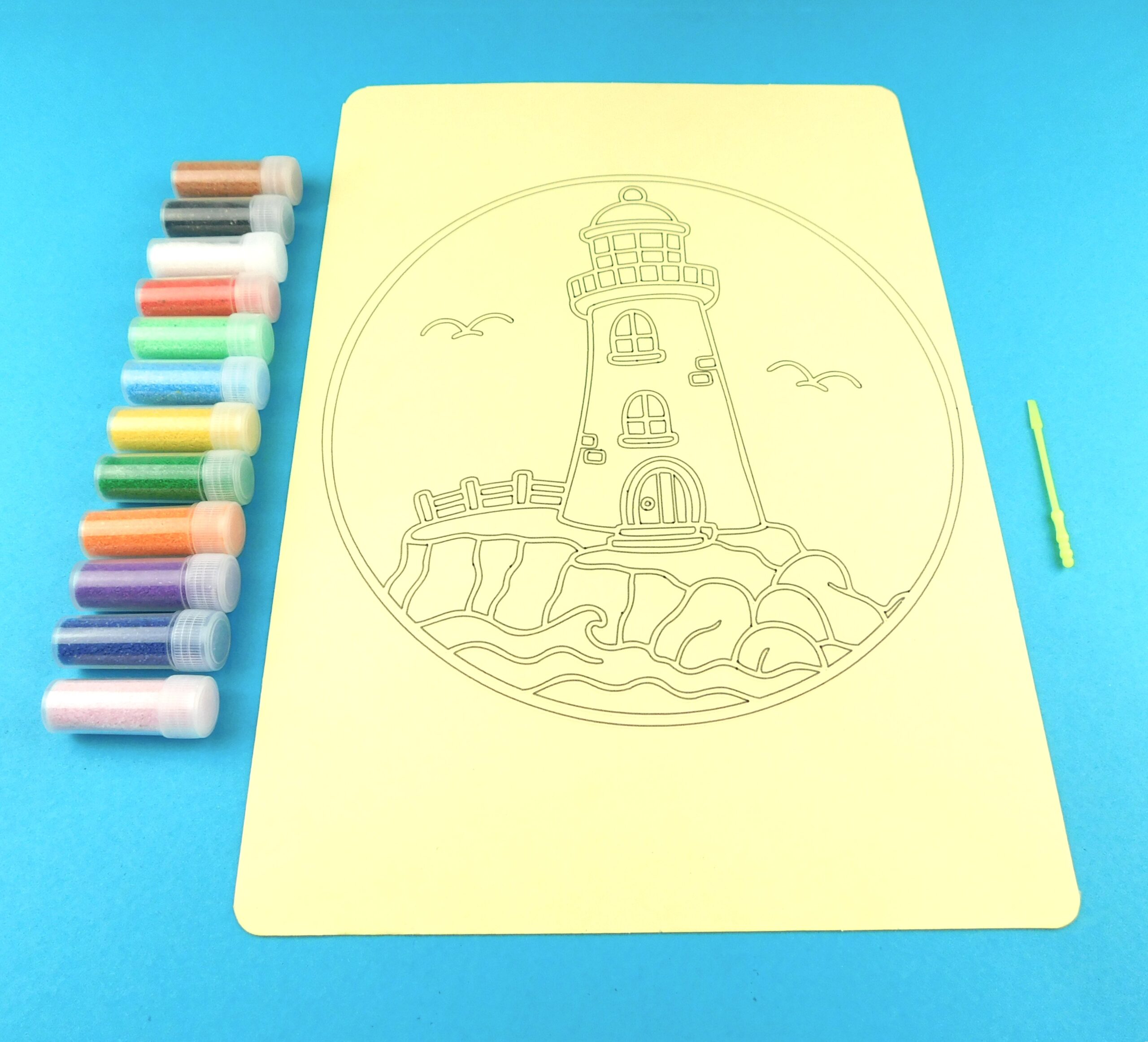 A4 Rocky Lighthouse Sand Art Kit - Image 3