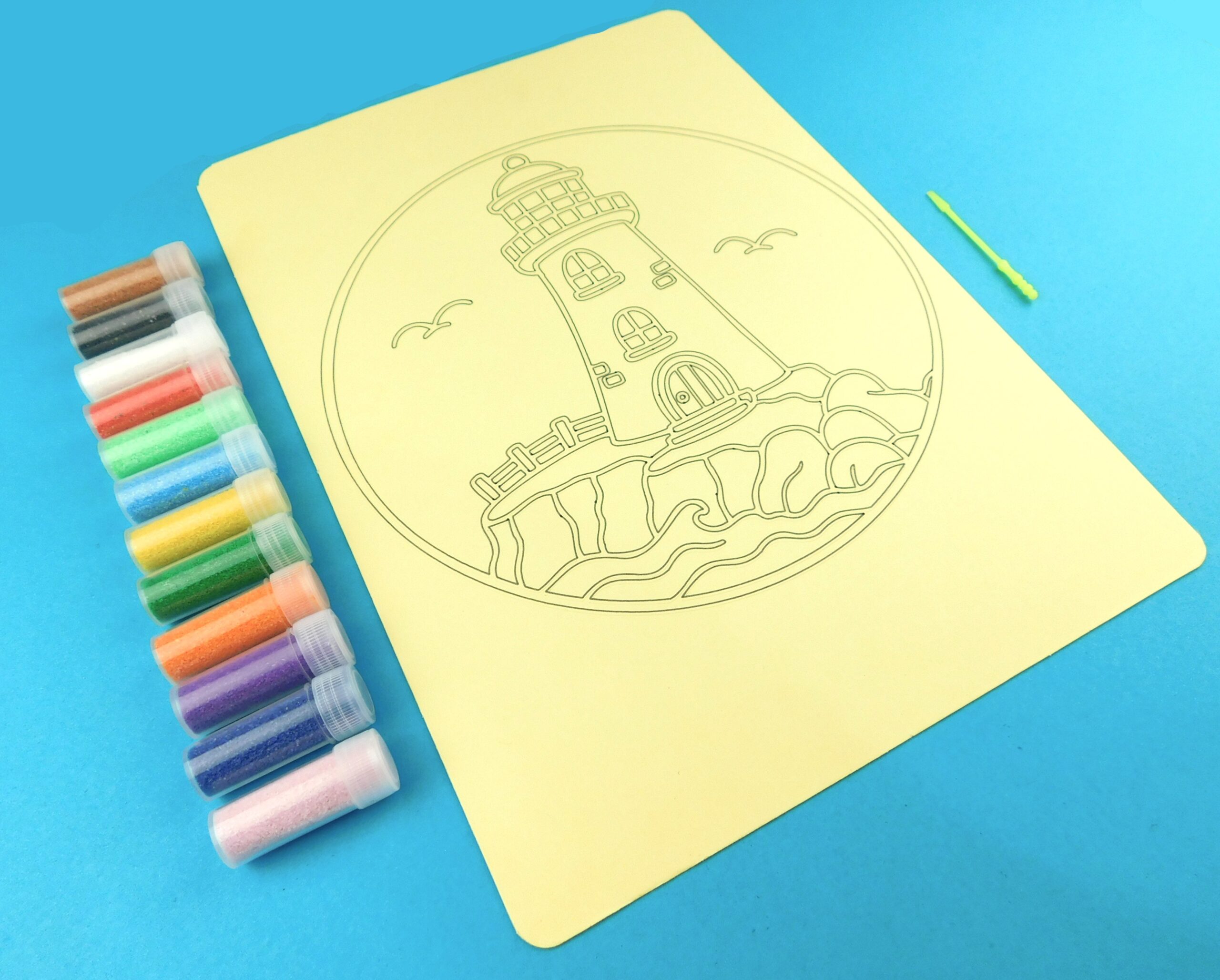 A4 Rocky Lighthouse Sand Art Kit - Image 5