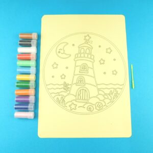 A4 Night-time Lighthouse Sand Art Kit