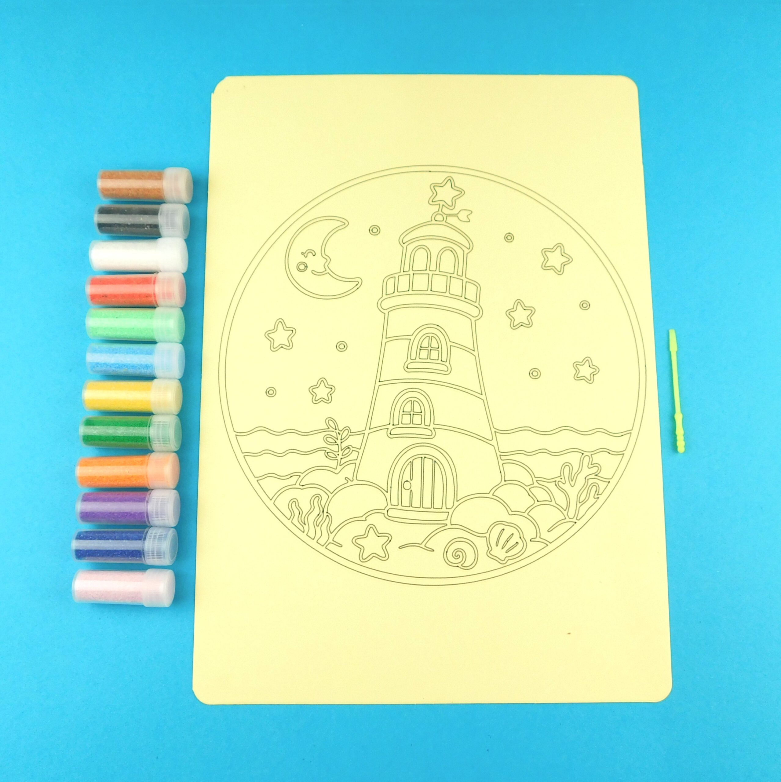 A4 Night-time Lighthouse Sand Art Kit