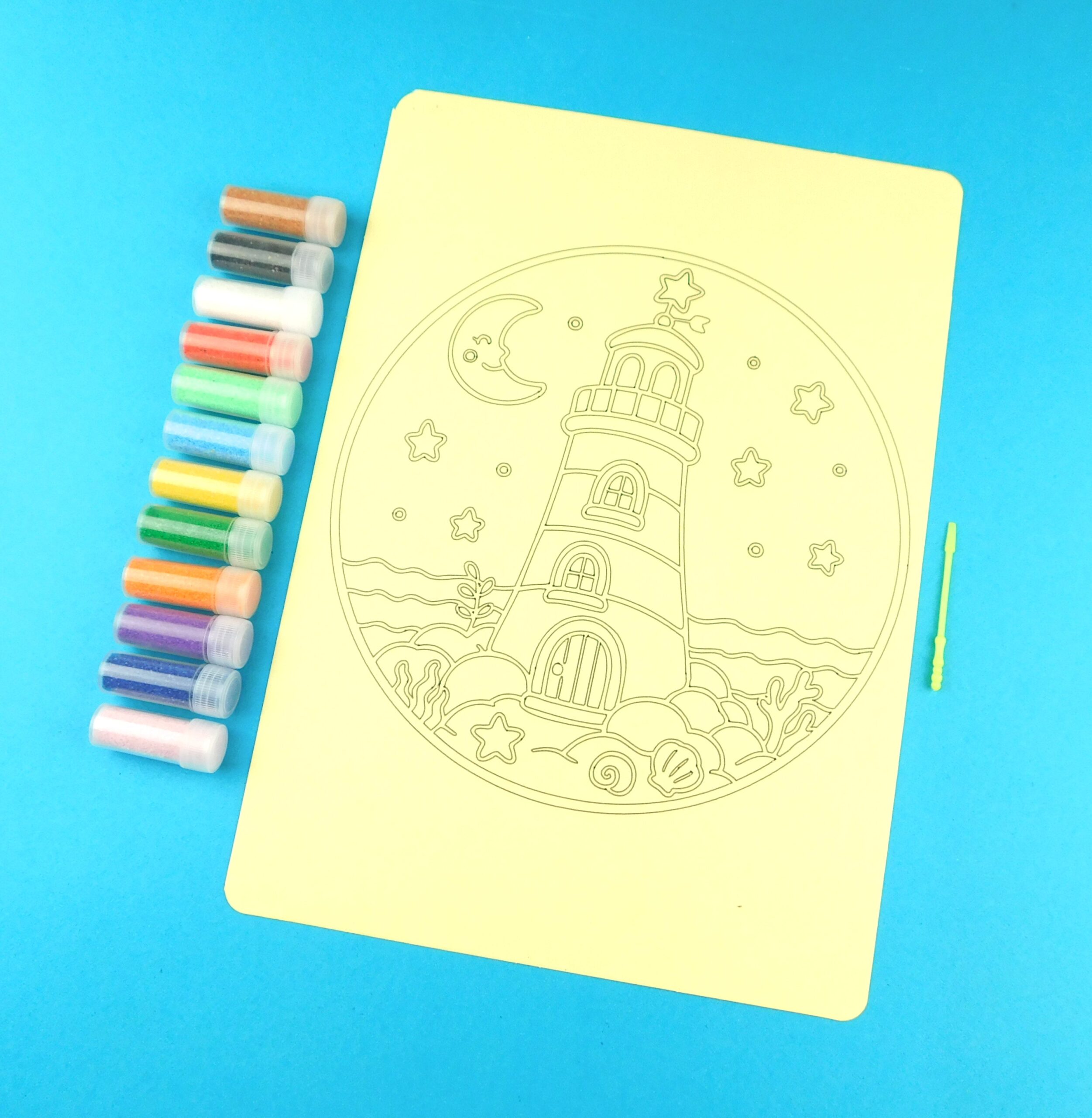 A4 Night-time Lighthouse Sand Art Kit - Image 2