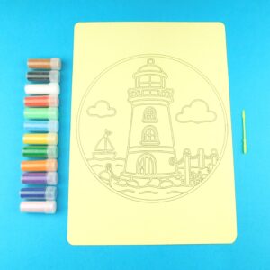 A4 Lighthouse Harbor Sand Art Kit