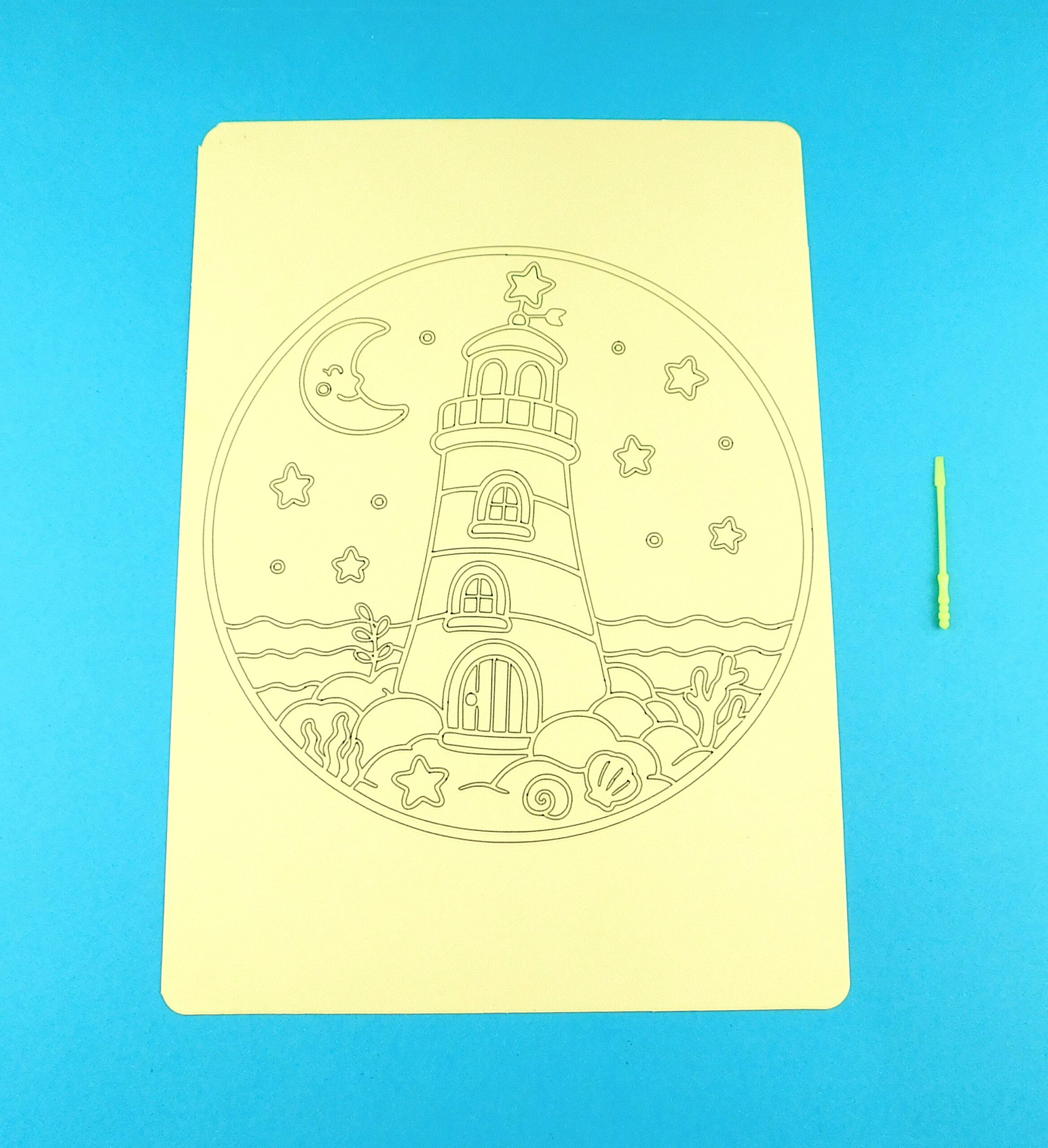 A4 Night-time Lighthouse Sand Art Kit - Image 6
