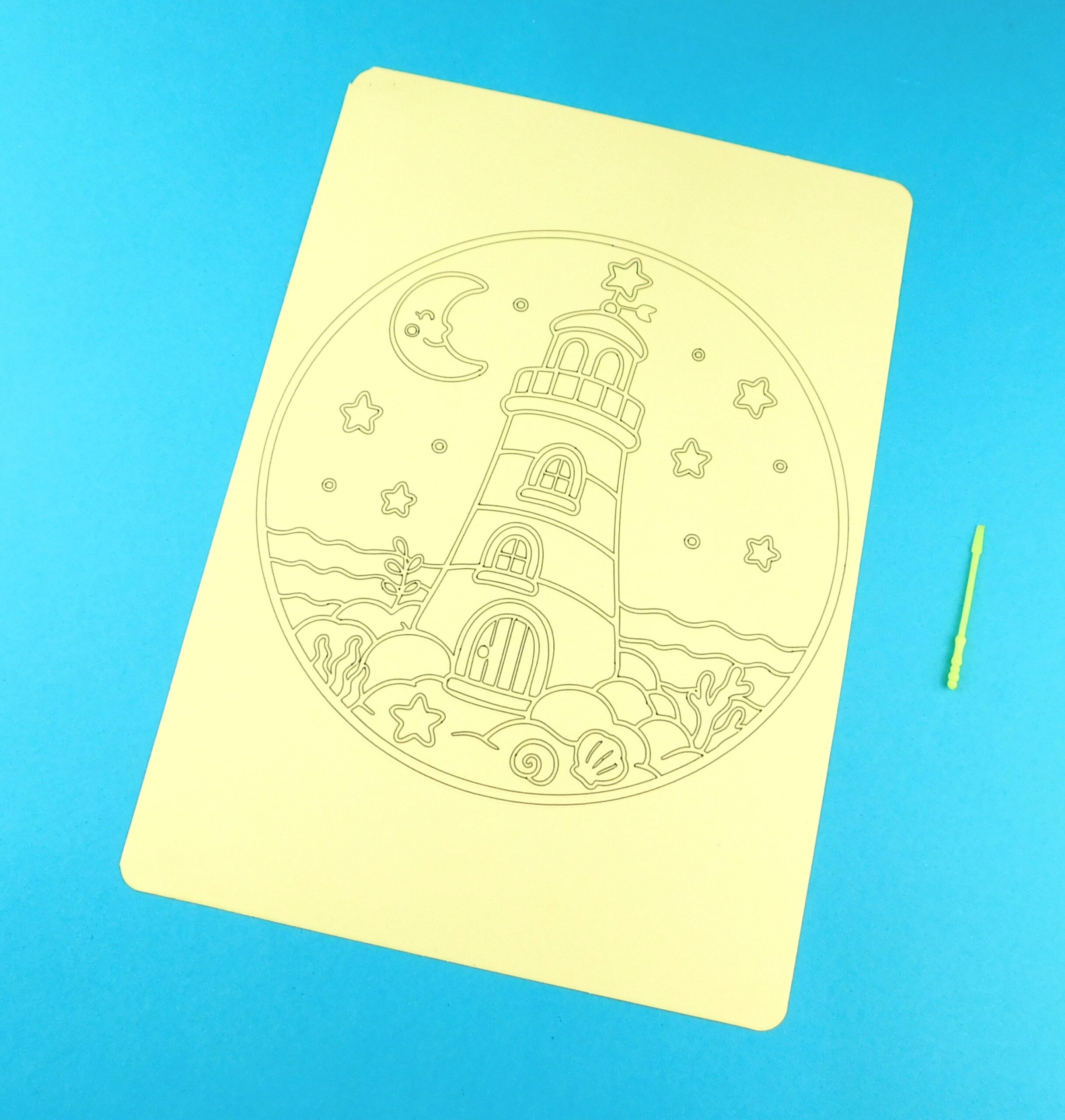 A4 Night-time Lighthouse Sand Art Kit - Image 7