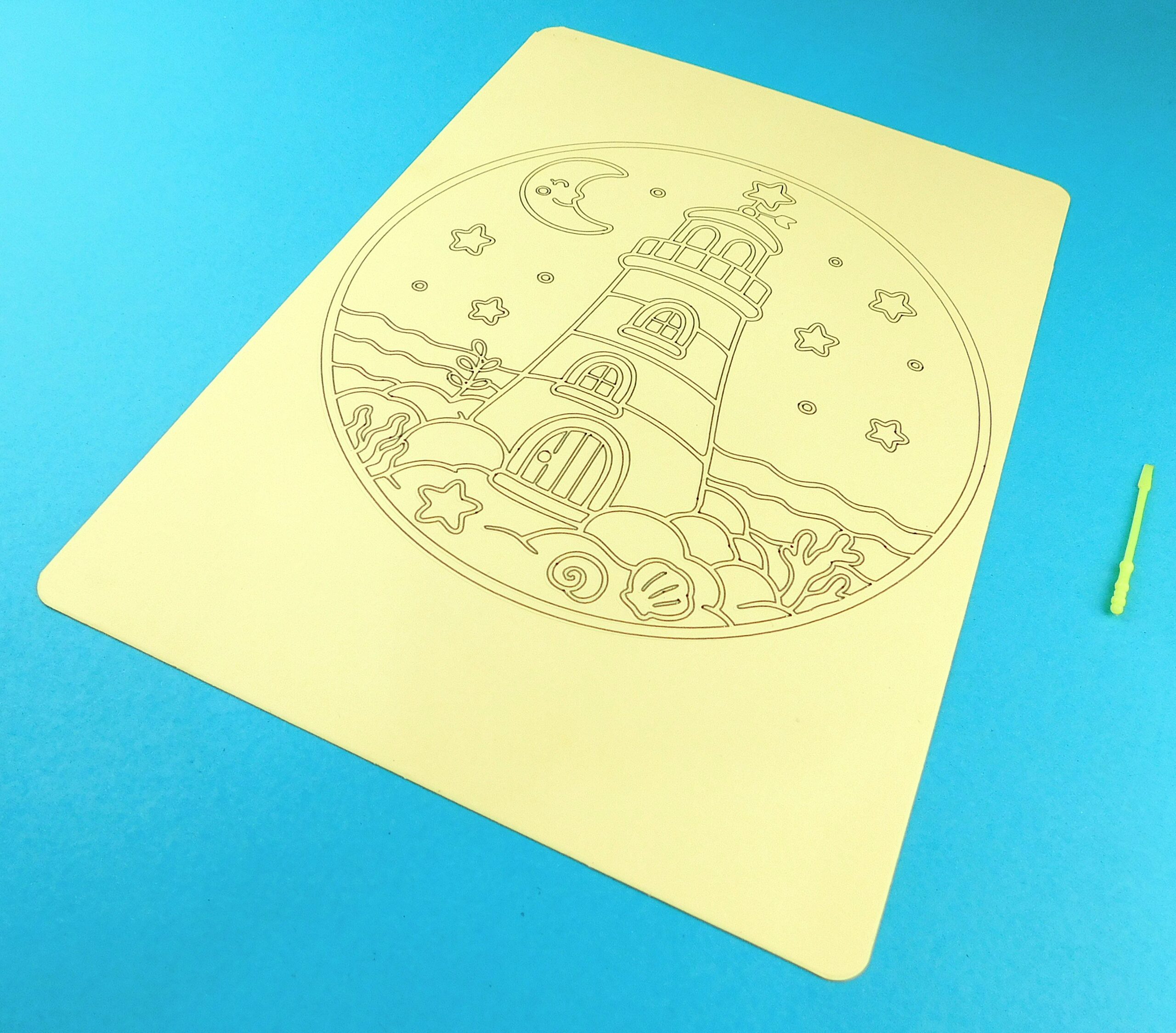 A4 Night-time Lighthouse Sand Art Kit - Image 10