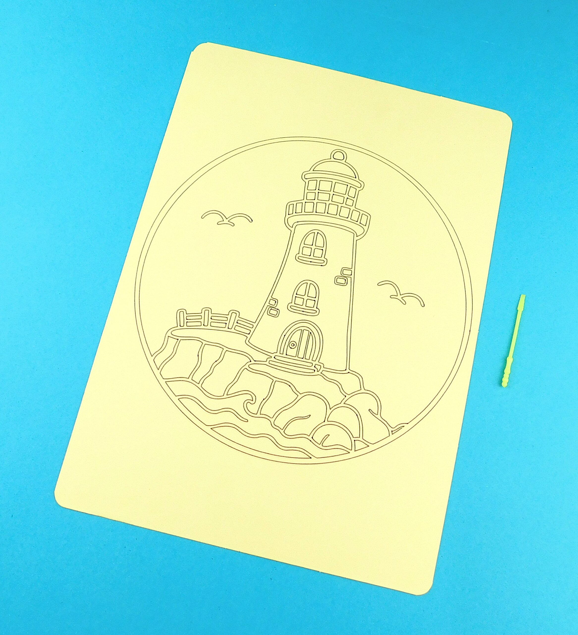 A4 Rocky Lighthouse Sand Art Kit - Image 7