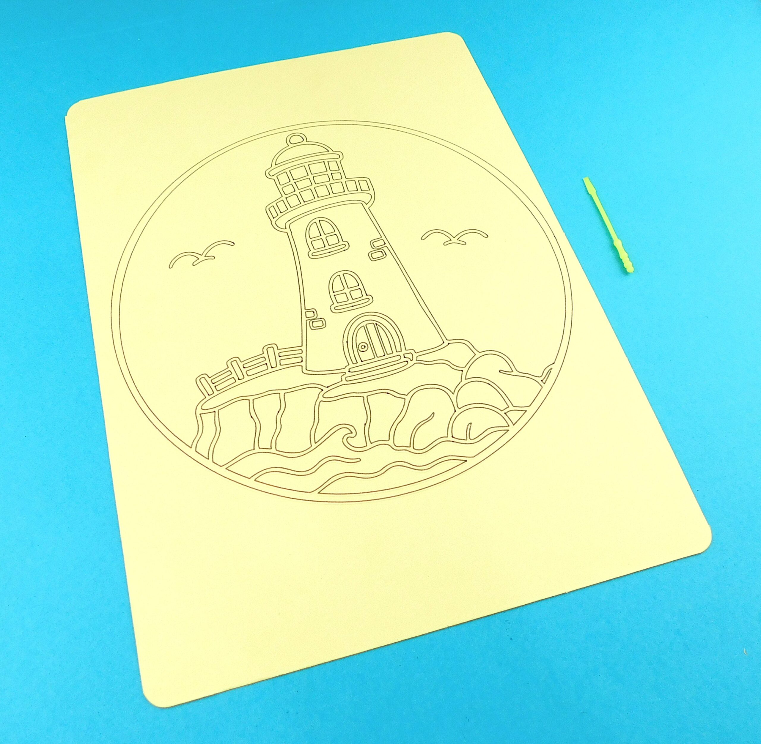 A4 Rocky Lighthouse Sand Art Kit - Image 8
