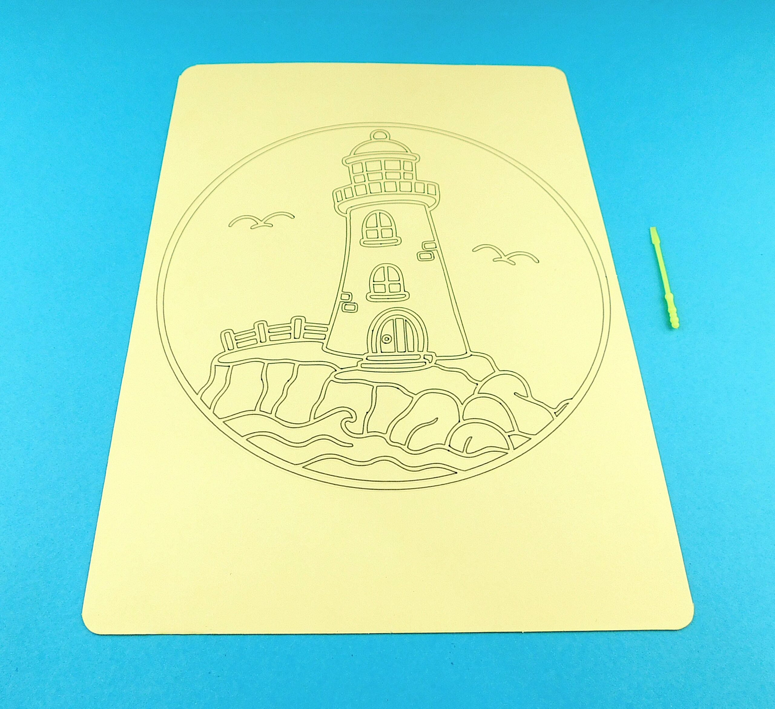 A4 Rocky Lighthouse Sand Art Kit - Image 9