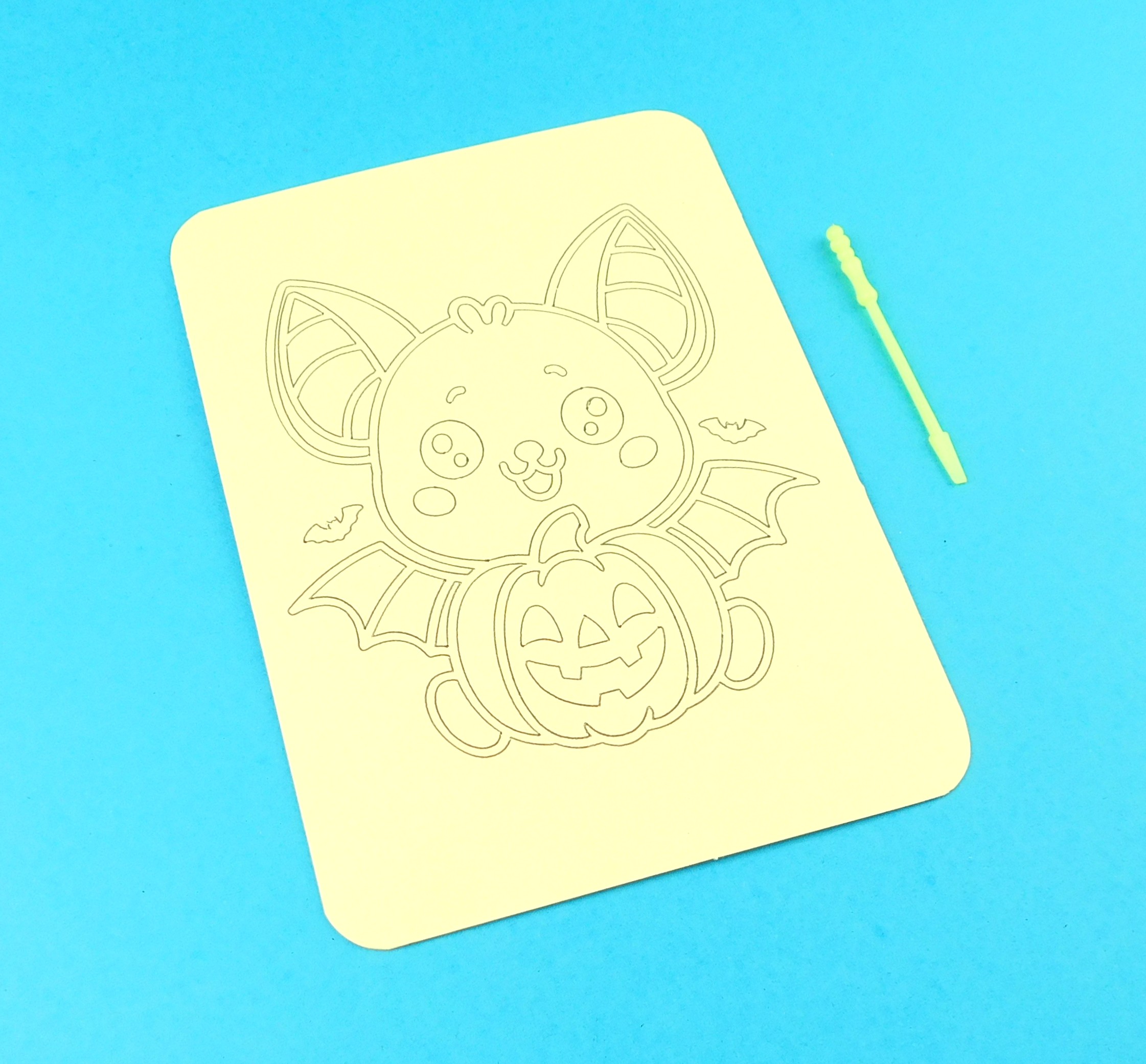 A6 Cute Bat with Pumpkin Sand Art Kit - Image 9