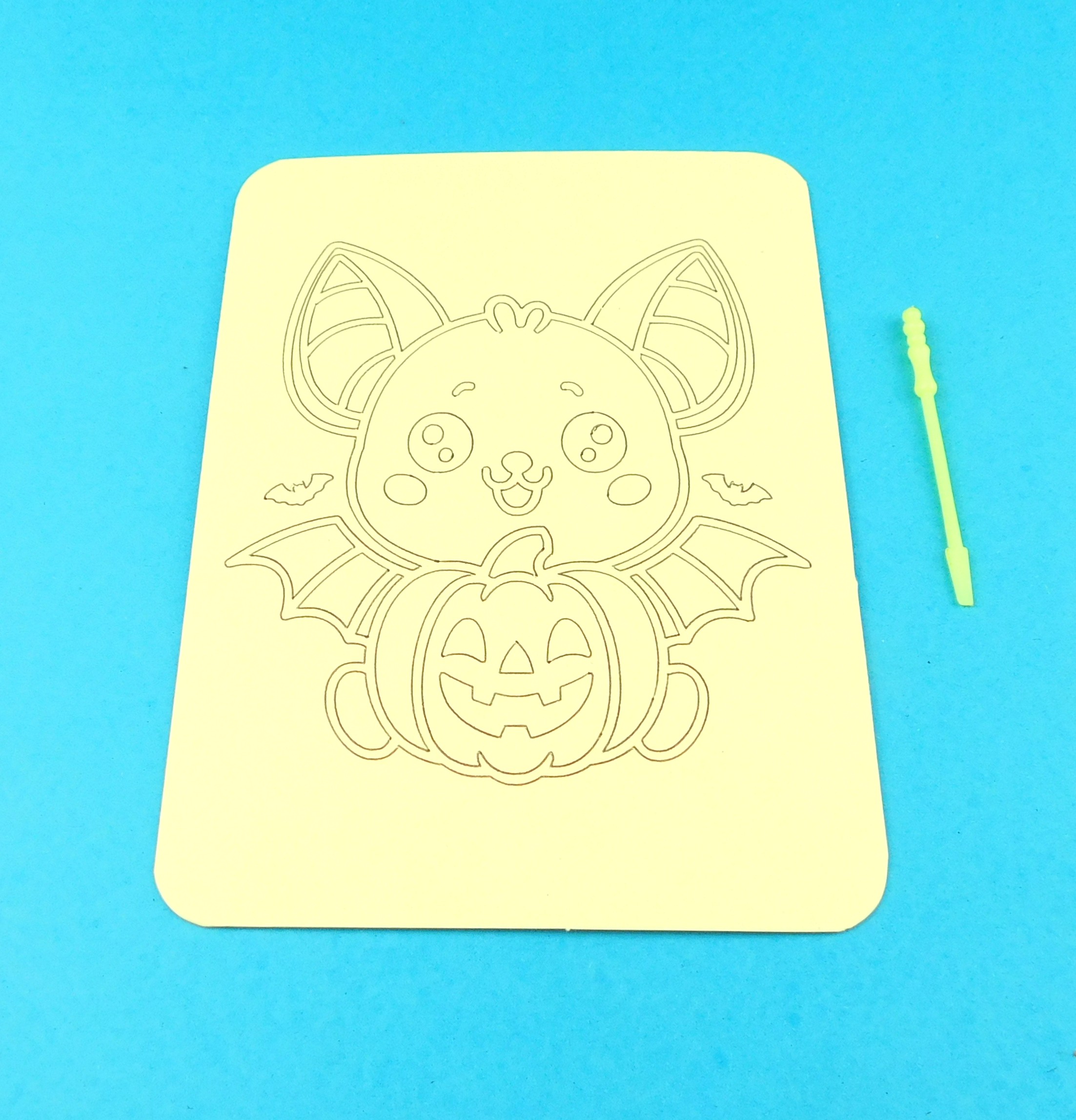 A6 Cute Bat with Pumpkin Sand Art Kit - Image 10