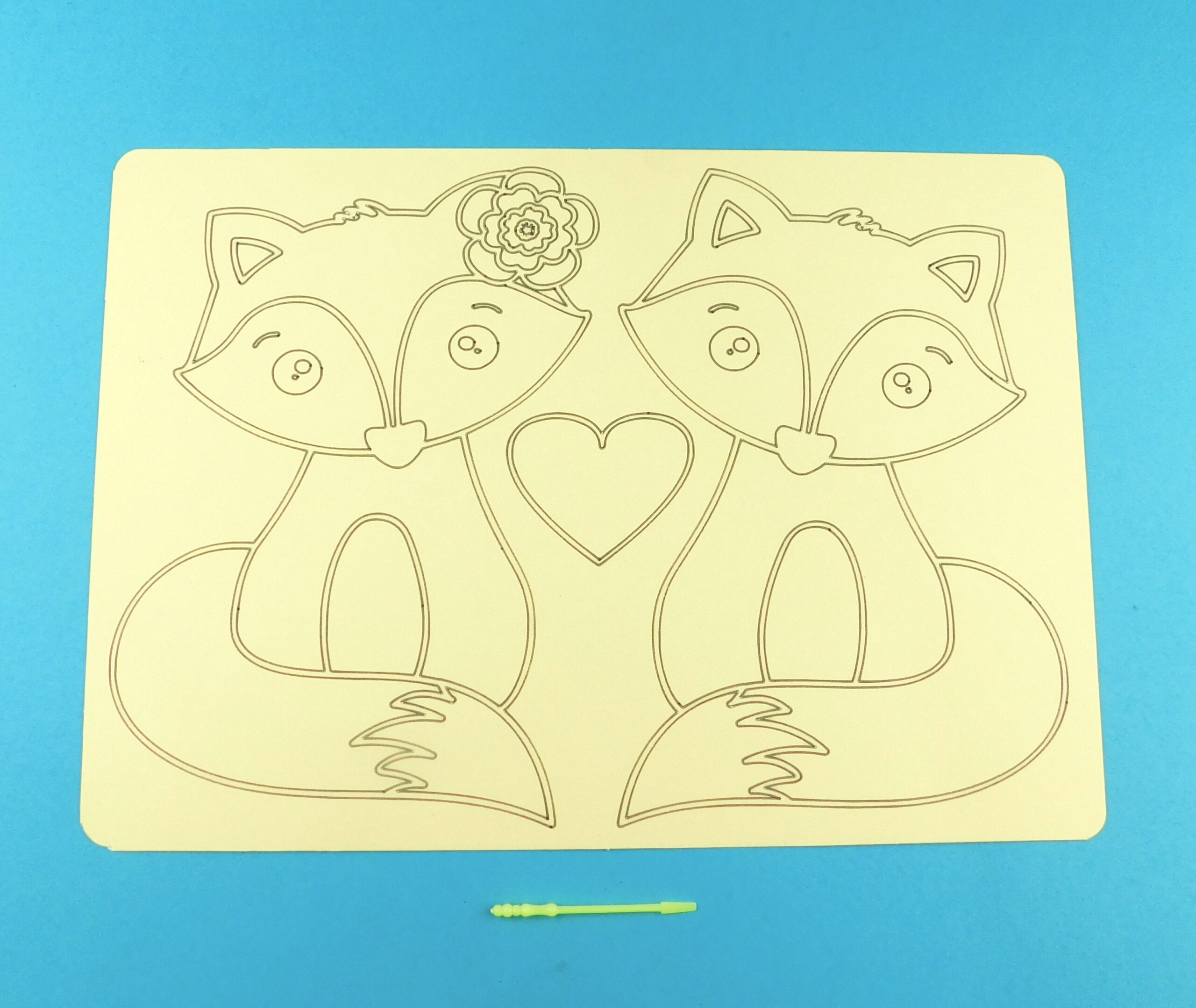 A4 Fox Couple Sand Art Kit - Image 6
