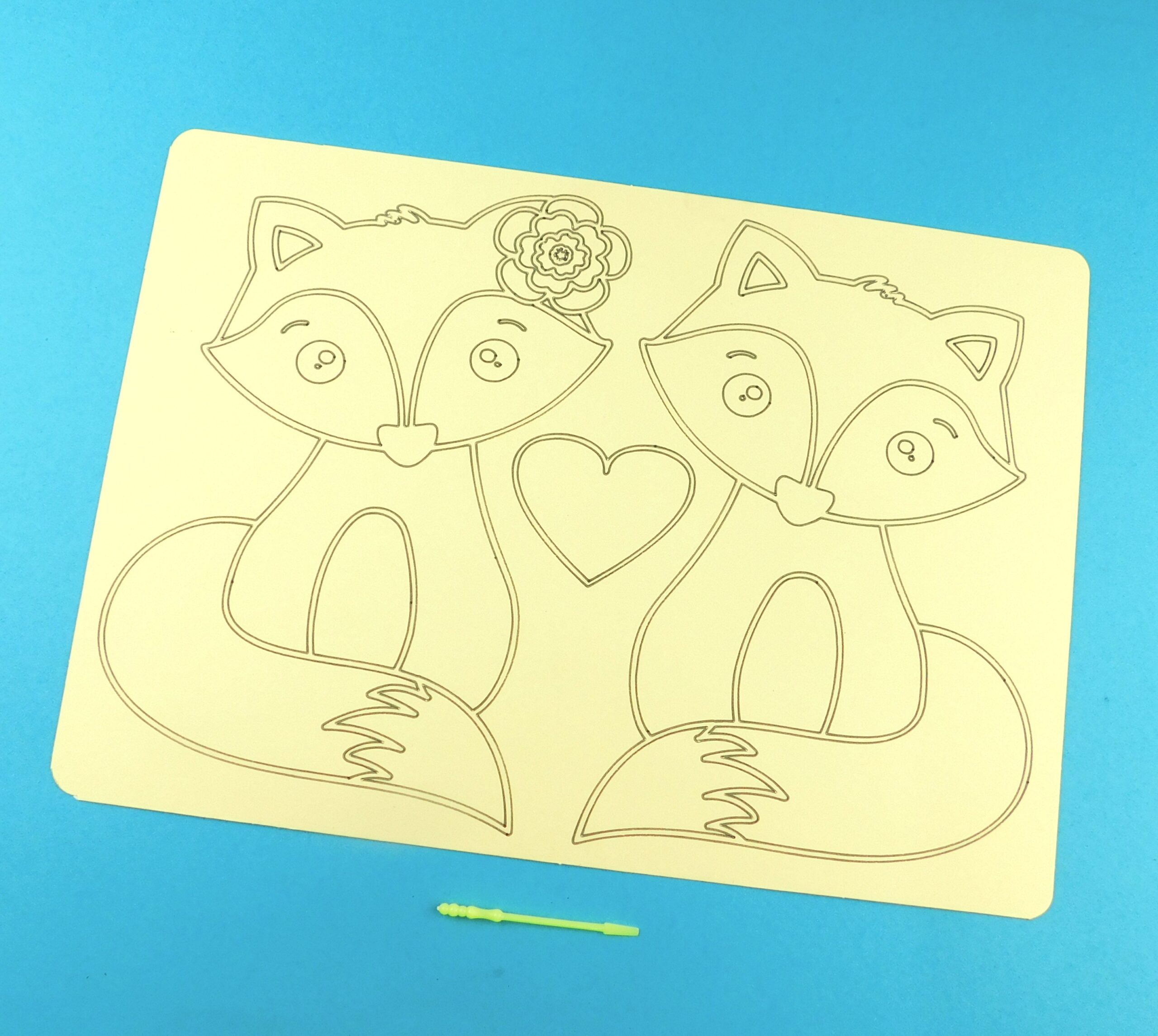 A4 Fox Couple Sand Art Kit - Image 7