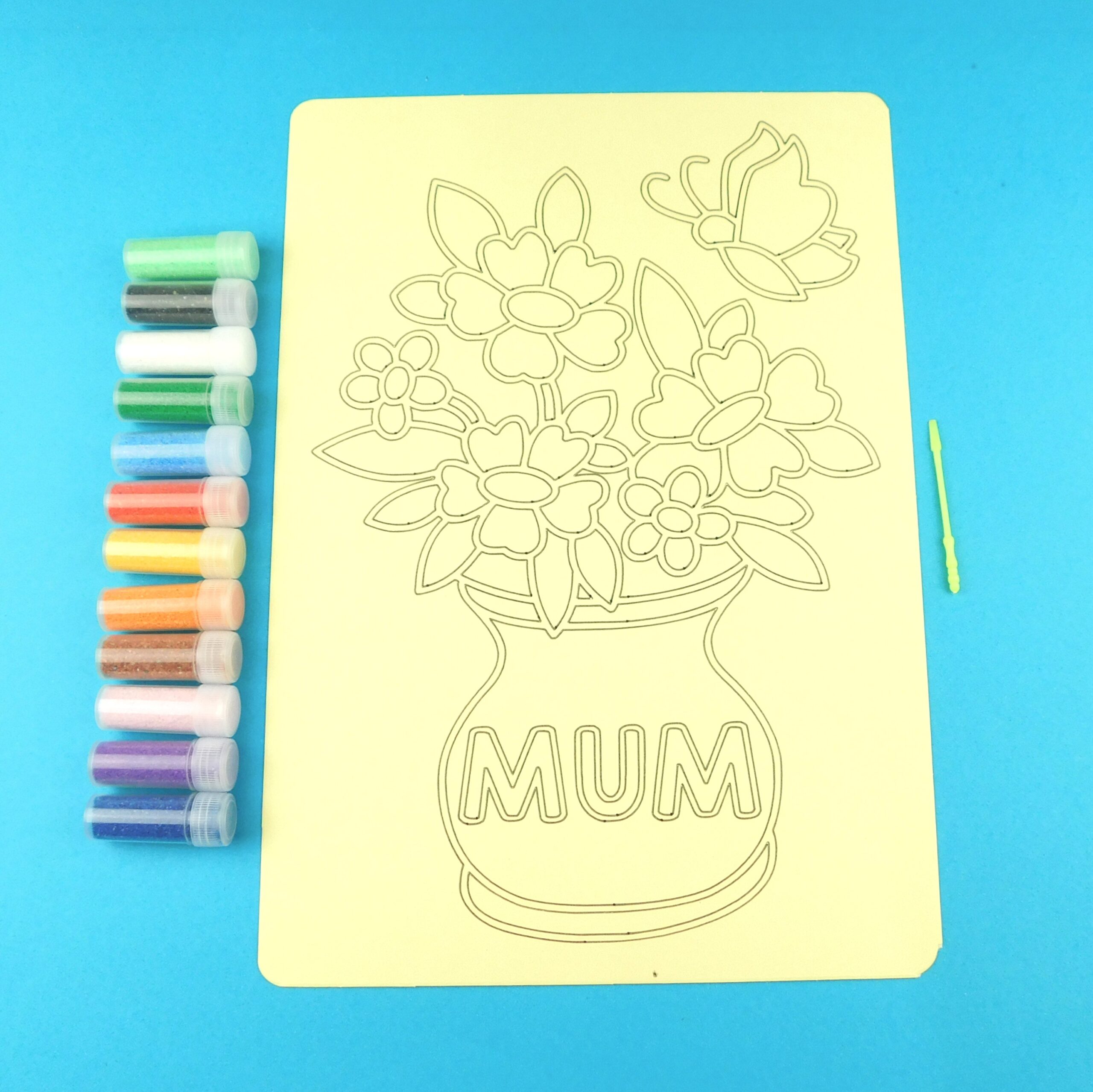 A4 Mum Vase of Flowers Sand Art Kit
