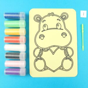 A6 Hippo Sand Art Kit