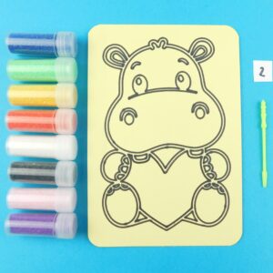 A6 Hippo Sand Art Kit