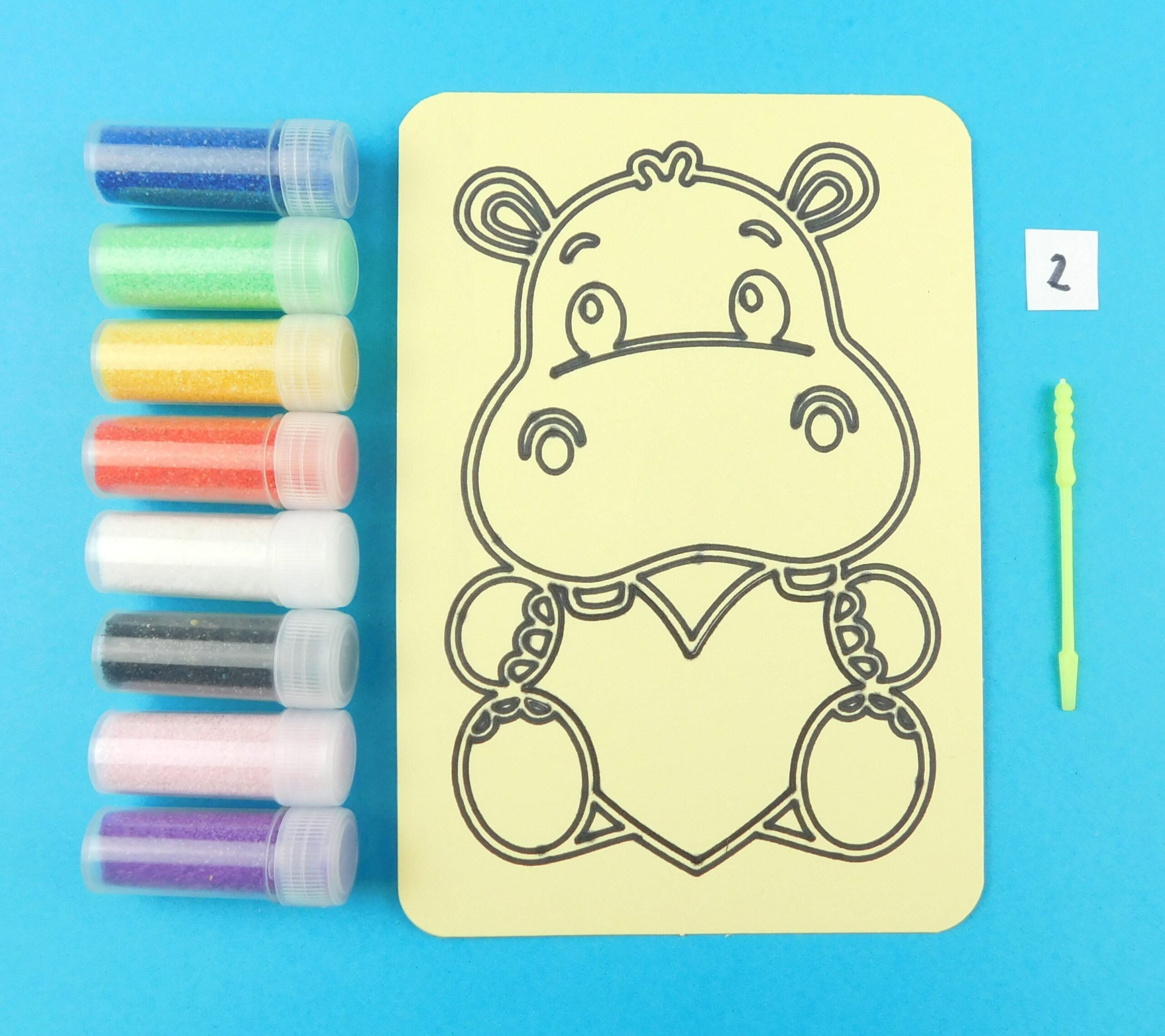 A6 Hippo Sand Art Kit