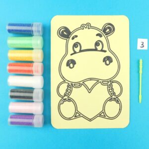 A6 Hippo Sand Art Kit