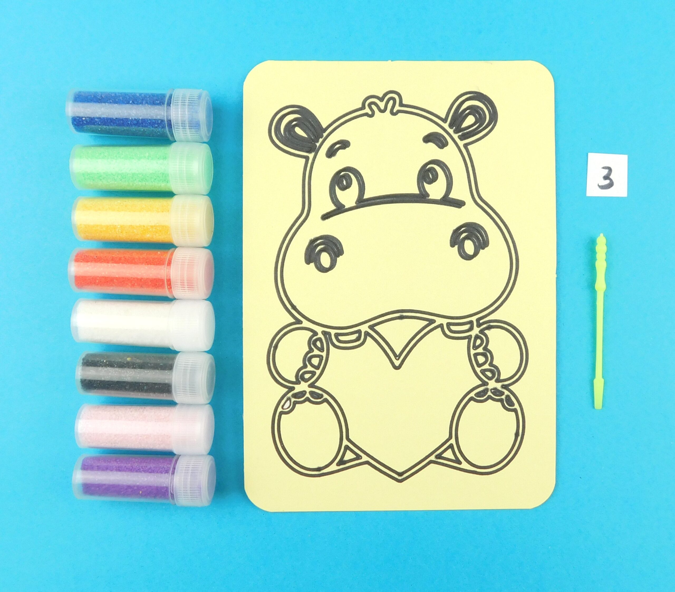A6 Hippo Sand Art Kit