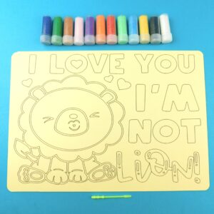A4 I love you, I'm not Lion Sand Art Kit