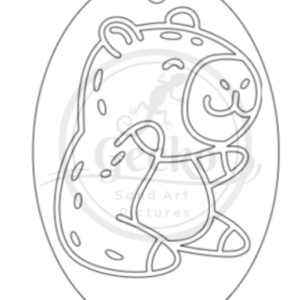 Oval Capybara Sand Art Kit.