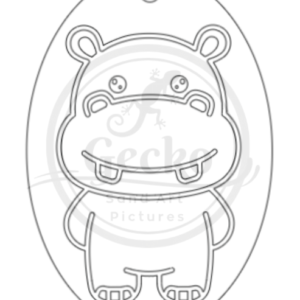 Oval Hippo Sand Art Kit.