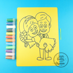 A4 Bride and Groom Sand Art Kit