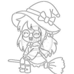 A4 Witch on Broomstick Sand Art Kit (Made To Order)