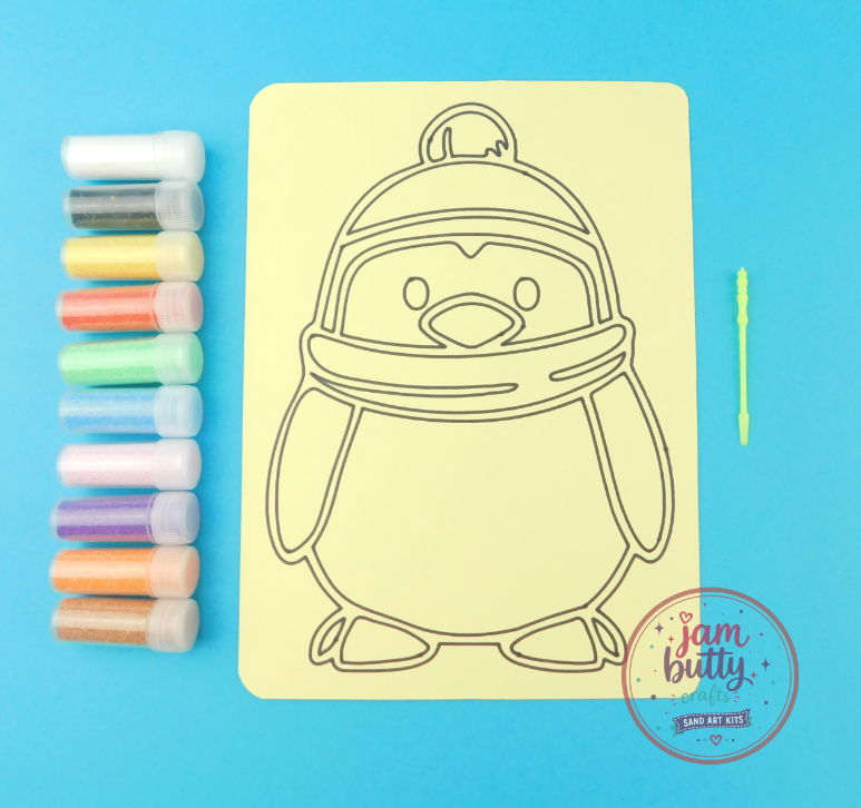 A5 Penguin Sand Art Kit