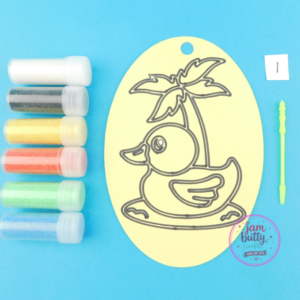 Oval Duck Sand Art Kit