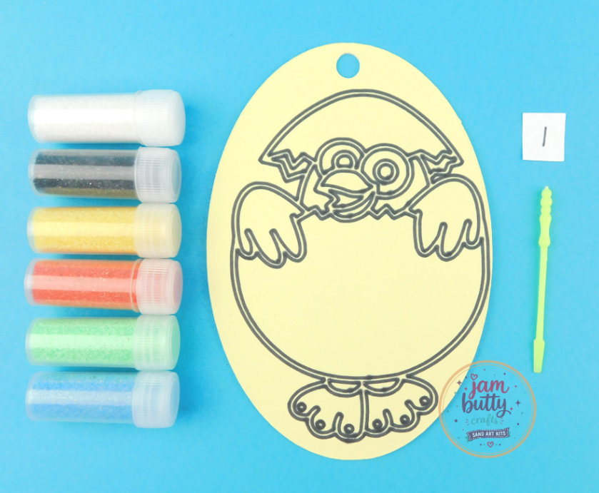 Oval Easter Chick Sand Art Kit