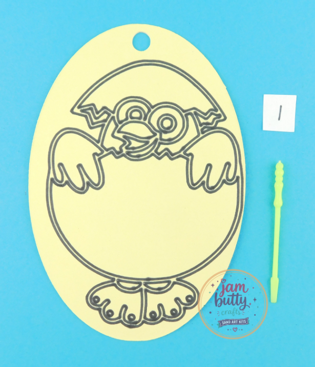 Oval Easter Chick Sand Art Kit - Image 2