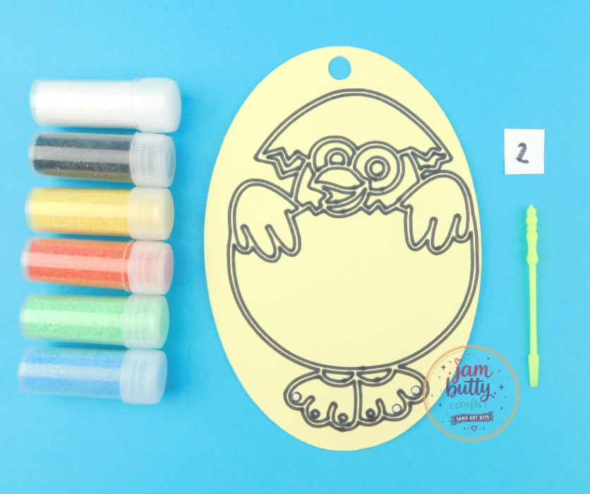 Oval Easter Chick Sand Art Kit