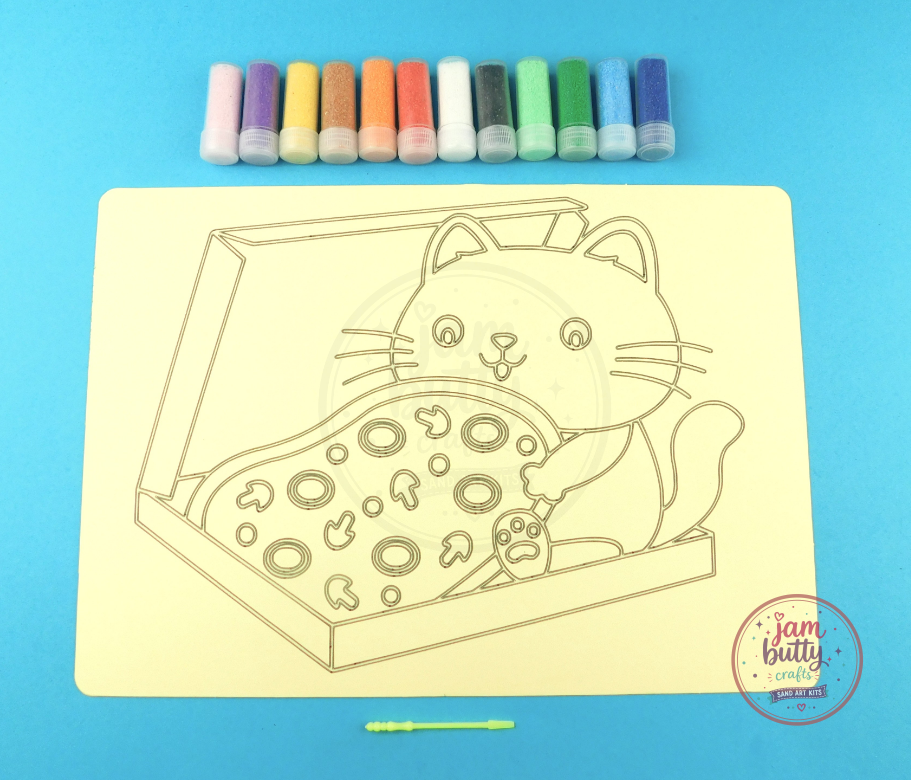 A4 Pizza Cat Sand Art Kit