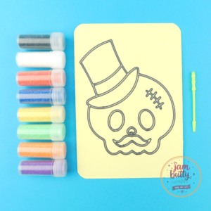 A6 Top Hat Skull Sand Art Kit