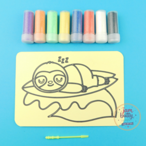 A6 Sleep Surfing Sloth Sand Art Kit