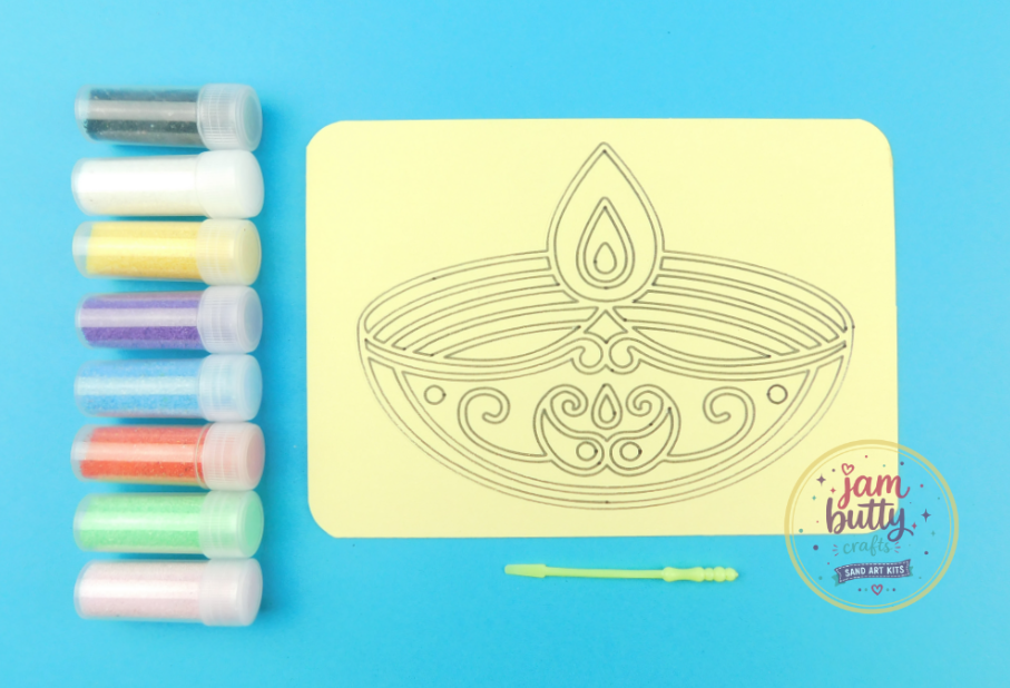 A6 Diwali diya Sand Art Kit