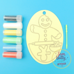 Oval Baking Gingerbread Man Sand Art Kit.