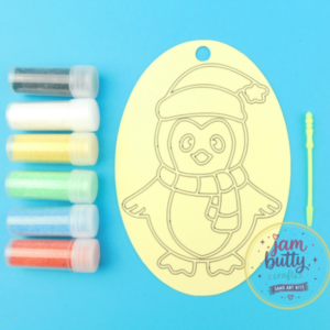 Oval Penguin Sand Art Kit.