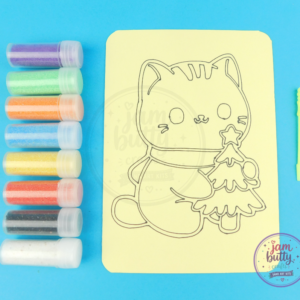 A6 Cat Xmas Tree Sand Art Kit