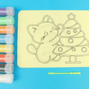 A6 Cat Xmas Tree Sand Art Kit