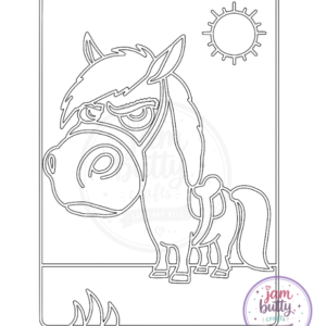 A4 Grumpy Horse Sand Art Kit (Made To Order)