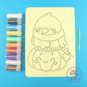 A5 Raven on Pumpkin Sand Art Kit
